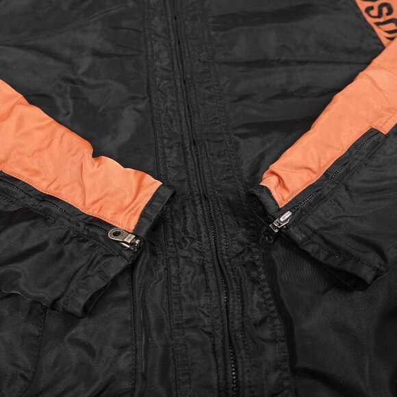 Harley Davidson Motorcycle Bomber Jacket Men's XXL Embroidered Spellout Logo - Picture 5 of 12